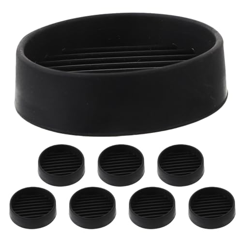 LIFKICH 8 Stück Teiliges Rutschfester Möbeluntersetzer Rund aus Robustem Gummi Anti rutsch Bodenschützer für Stuhl Tischbeine Schutz für Hartböden und Teppiche von LIFKICH
