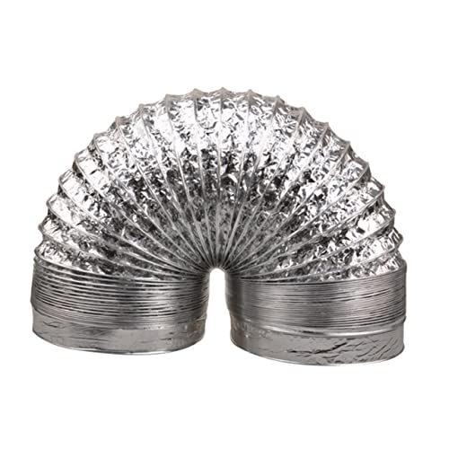 LIFKICH Aluminium Folien Luftschlauch für Hvac Entlüftung Hitzebeständiger Flexibler Ventilation Schlauch Silber für Küchen Badezimmer und Gewächshäuser von LIFKICH