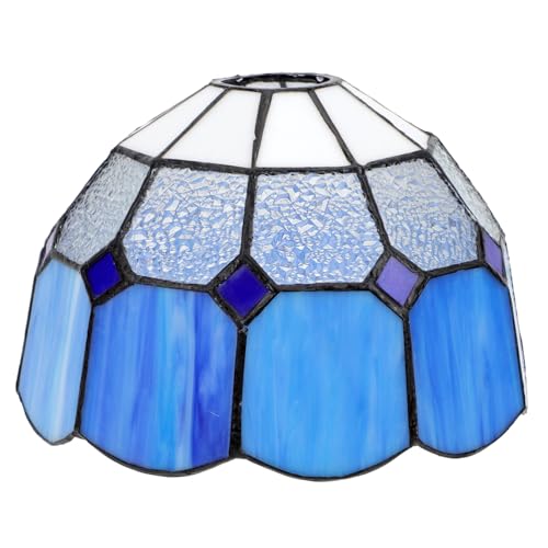 LIFKICH Buntglas Lampenschirm aus Glas Vielseitiger Lampenschirm für Fassung Dekorative Decken Wandleuchte Einfache Installation Langlebiges Glas Farbenfrohes Lichtaccessoire von LIFKICH