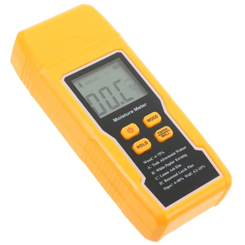 LIFKICH Digitales Holzfeuchtemessgerät mit LCD Display Präziser Feuchtigkeitsmesser für Holz Karton Trockenbau und Böden Professionelles und Werkzeug zur Feuchtigkeitsbestimmung von LIFKICH