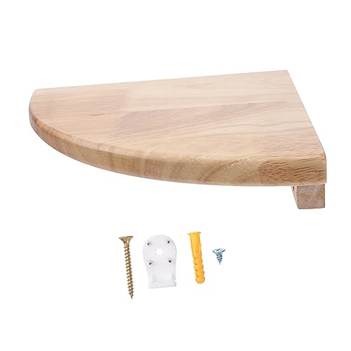 LIFKICH Eckregal Wandregal 9 Zoll Aus Eiche Fächerförmiges Wand Eckregal Zur Montage Praktisches Regal Für Wohnzimmer Schlafzimmer Material Umweltfreundlich Mit Abgerundeten Kanten von LIFKICH