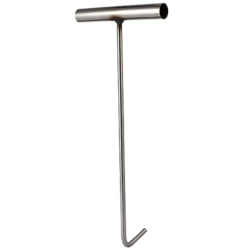LIFKICH Edelstahl T Hebel Manhole Cover Hook Rostfreier Schachtdeckelheber mit Glatter Oberfläche Langlebiger Griff Einfaches Öffnen von Kanaldeckeln und Rolltoren von LIFKICH