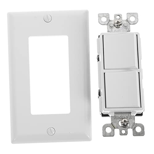 LIFKICH Elektropaddelschalter Einzelschalter mit Wandplatte und Beleuchtetem Lichtschalter für Zuhause Hotels und Einrichtungen Ul Zertifiziert von LIFKICH