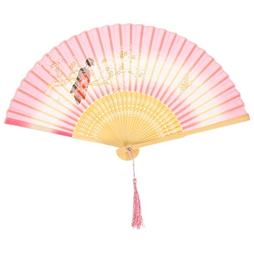 LIFKICH Faltbarer Handfächer mit Quaste Chinesischer Stil Leichter Fächer Für Tanz Party Dekoration Kreativer Handheld Faltfächer von LIFKICH