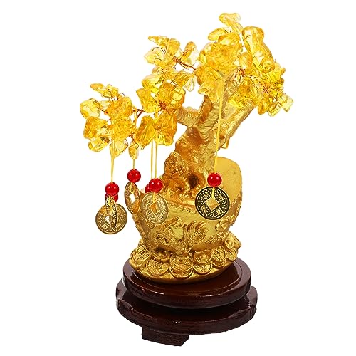 LIFKICH Glücksbäumchen aus Hohe Feng Shui Geldbaum Dekoration für Schreibtisch Bringt Wohlstand und Glück für Freunde und Festliche Anlässe von LIFKICH