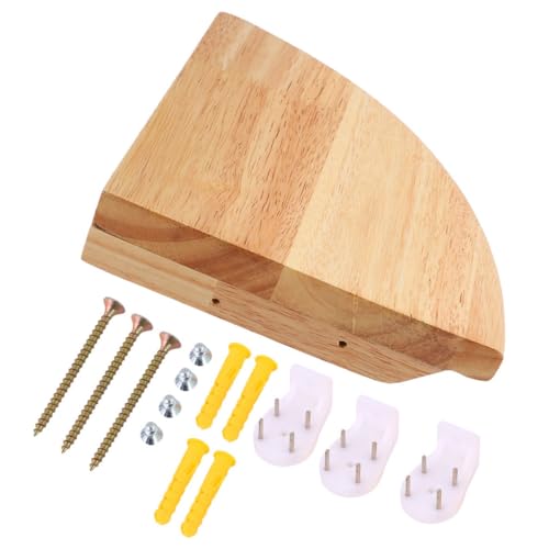 LIFKICH Holz Eckregal Radius Schwebendes Wandregal für Wohnzimmer Schlafzimmer Badezimmer und Küche Multifunktionales Dekoratives Aufbewahrungsboard Einfach zu Montieren Kleines von LIFKICH