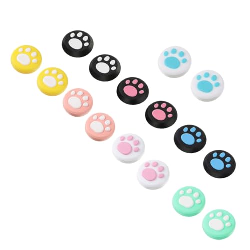 LIFKICH 16stücke Teiliges Joystick Grip Katzenpfoten Daumengriffkappen Für Switch Controller rutschfeste Joystick Abdeckungen Süßes Zubehör Für Gamer von LIFKICH