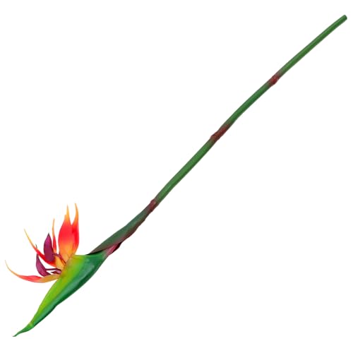 LIFKICH Künstliche Strelitzia Reginae Pflanze Realistische Deko Blume Pflegeleicht Künstliche Zimmerpflanze für Wohnzimmer und Büro Tropischer Vogelblumen Design von LIFKICH