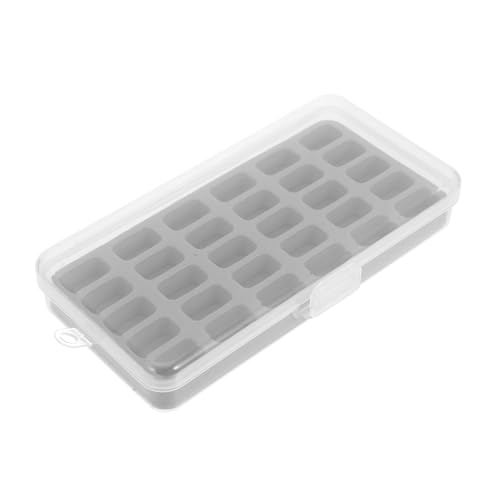 LIFKICH Kunststoff Spulenbox mit Fächern Transparenter Nähgarn Organizer für Leere Spulen Kompakte Nähzubehör Aufbewahrungsbox mit Sicherem Verschluss Leicht und Tragbar für Nähmaschine von LIFKICH