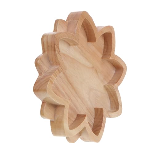 LIFKICH Lotus Form Holz Tablett Holz Schmuck Lagerung Platte Kristall für Home Decor von LIFKICH