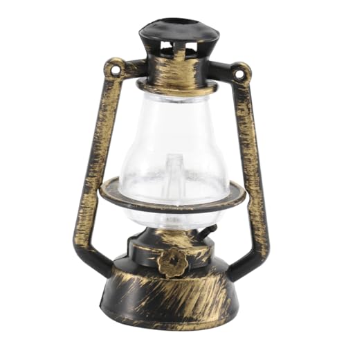 LIFKICH Miniatur Kerosinlampe Vintage Petroleumlaterne Braun Dekorationszubehör Für Puppenhaus Robust Und Langlebig Kleiner Hausschmuck Für Sammler von LIFKICH