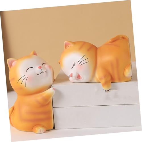 LIFKICH Moderne Resin Buchstütze Katzenpaar Design Cartoon Desktop Bücherhalter Geschenkidee für Büro Wohnzimmer Regal Ordnung und Dekoration von LIFKICH