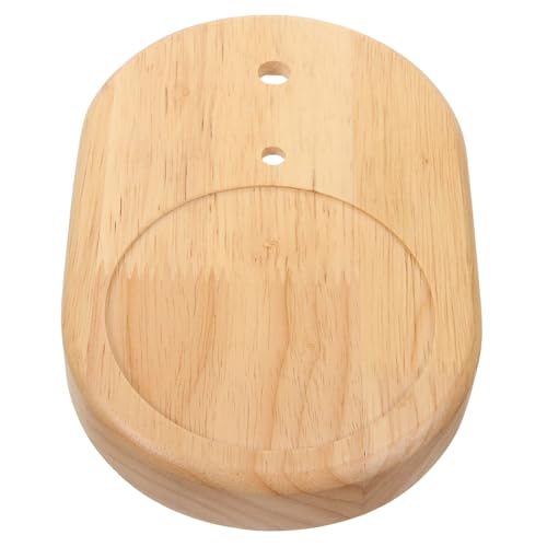 LIFKICH Ovaler Tischlampenfuß aus Massivem Naturholz Handgefertigt Einzigartiges Design Stabile und Praktische Basis Passend für Schlafzimmer Nachttischlampen und Wachs schmelzlampen von LIFKICH