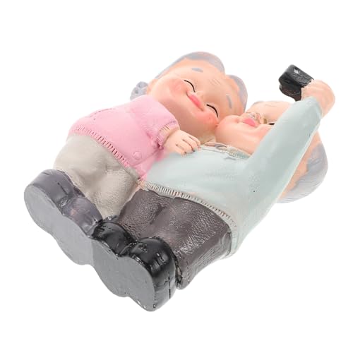 LIFKICH Großeltern-Figur Aus Kunstharz Kuchendekoration Valentinstagsgeschenk Motto-Party-aufsatz Dekoration Für Zuhause von LIFKICH
