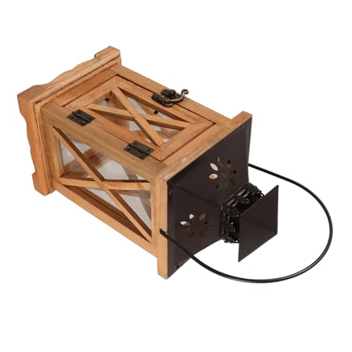 LIFKICH Retro Kerzenlaterne Aus Vintage Deko Für Wohnzimmer Und Schlafzimmer Rustikaler Kerzenhalter Für Romantische Tischdekoration Und Festliche Anlässe von LIFKICH