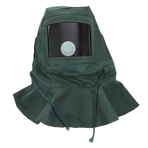 LIFKICH Sandstrahlhaube Atmungsaktive Schutzmaske für Sandstrahlen Leicht und Komfortabel zum Schleifen Polieren und Staubschutz mit Starkem Acrylvisier und Robustem Canvas von LIFKICH
