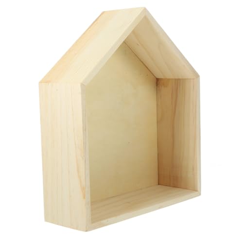 LIFKICH Schwebendes Wandregal Holz in Hausform Mittlere Kompakt und Platzsparend Vielseitig für Schlafzimmer Wohnzimmer Büro Modernes Design Einfache Reinigung Dekoratives Wandregal aus LIFKICH Schwebendes Wandregal Holz in Hausform Mittlere Kompakt und Platzsparend Vielseitig für Schlafzimmer Wohnzimmer Büro Modernes Design Einfache Reinigung Dekoratives Wandregal aus von LIFKICH