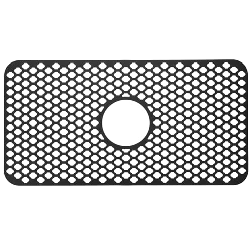 LIFKICH Silikon Abtropfmatte Spülbecken Einlage Hohles Design rutschfeste Küchenspüle Schutzmatte Flexibel Leicht Zu Reinigen Küchenspülen Zubehör Schwarz von LIFKICH