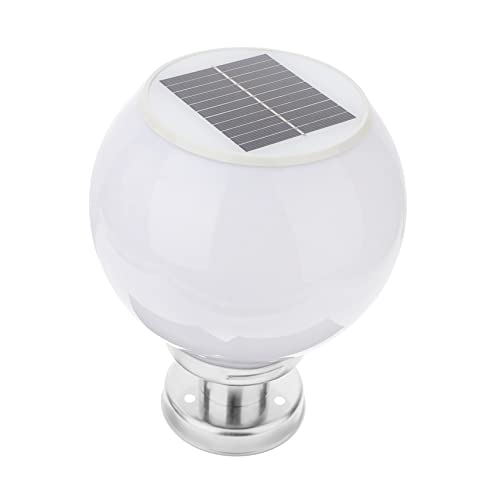 LIFKICH Solarleuchte für Gartenzaun Solar Post Light mit Weißem Licht Dekorative Außenlampe für Terrasse Garten und Rasen Einfache Installation Solarbetrieben Stilvolles Design von LIFKICH