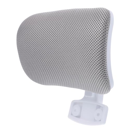 LIFKICH Verstellbare Bürostuhl Kopfstütze Nackenstützkissen für Office Computerstuhl Abnehmbar Ergonomisch zur Nackenentlastung Kompatibel mit Bürostühlen Komfortable Polsterung in Silber von LIFKICH