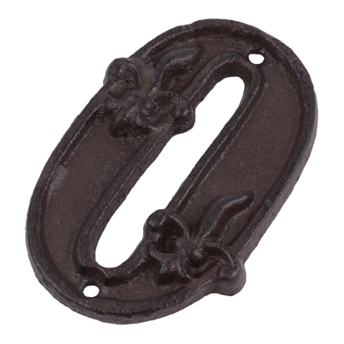 LIFKICH Vintage Türnummer Hausnummer aus Gusseisen Robustes Metall mit Antikem Hammerschlag Design Leicht Lesbar Inklusive Montageschrauben Passend für Haus Tor Briefkasten Außenbereich von LIFKICH