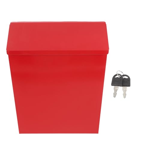 LIFKICH Vintage Wandbriefkasten aus Eisen mit Schloss und Schlüssel Abschließbarer Außenbriefkasten für Haus und Büro Rostbeständiger Wand mailbox mit Großem Fassungsvermögen und Sicherem von LIFKICH