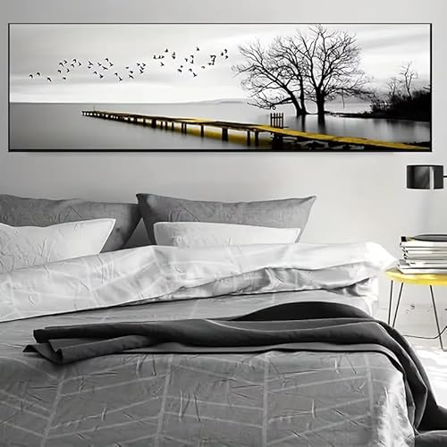 LIFKNVN Großes HD-Leinwandbild im Industriestil mit Brückenlandschaft, Kunstposter für Heim- und Bürodekoration, Wandbilder (10 x 30 cm/ohne Rahmen) von LIFKNVN