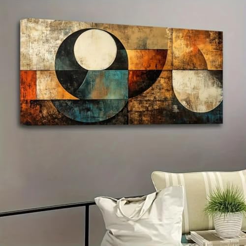 LIFKNVN Großes abstraktes Wandkunstbild, modernes minimalistisches geometrisches Hintergrundgemälde, Wandbild für das Wohnzimmer (20 x 40 cm/ohne Rahmen) von LIFKNVN