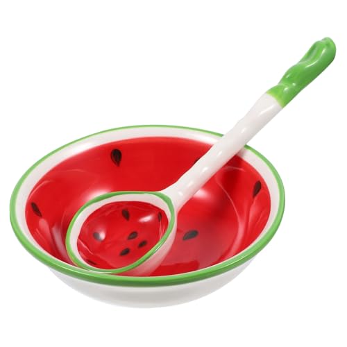 LIFKOME Müslischale 1 Set Cartoon Keramikschale Erdbeere Wassermelone Muster Schüssel Suppe Salatschüssel Snackschale Ramenschale von LIFKOME