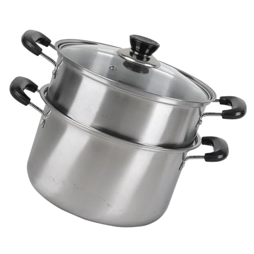 LIFKOME 1 Satz Dampfgarer mit Deckel Suppenkochtopf und Dampfeinsatz für Küche Hitzebeständig und Rostfrei für Gesundes Kochen zu Hause LIFKOME 1 Satz Dampfgarer mit Deckel Suppenkochtopf und Dampfeinsatz für Küche Hitzebeständig und Rostfrei für Gesundes Kochen zu Hause von LIFKOME