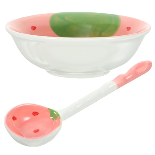 LIFKOME 1 Set Lebensmittel Salatschüssel Kinderküche Lebensmittelbehälter Lebensmittelschüssel Dessertschüssel Suppenschüssel Niedliche Keramikschüssel Neuheitsschüssel von LIFKOME