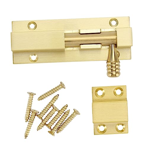 LIFKOME 1 Stück Aluminiumlegierter Türbolzenriegel Sicherer Schieberiegel Diebstahl Türschloss für Holz und Fenstertüren Einfache Installation Langlebig und Robust von LIFKOME
