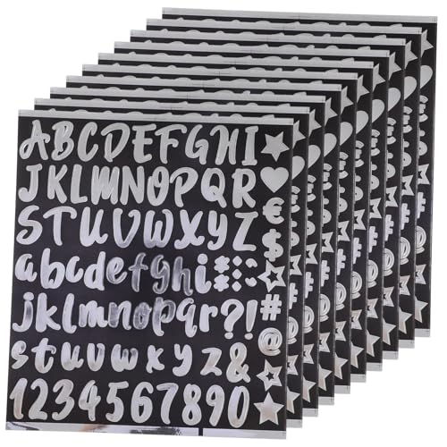 LIFKOME 10 Blatt Selbstklebende Reflektierende Briefkasten Zahlen und Buchstaben Aufkleber Witterungsbeständig Einfach Anzubringen Sichtbar Für Fenster Metall Glas Kunststoff von LIFKOME