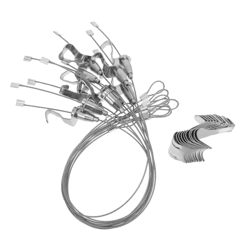 LIFKOME 10 Sätze Verstellbare Bilderhänger mit Edelstahl Drahtseil und Haken Stabiles Bildaufhängesystem für Wanddekoration für Galerien Büro und Zuhause LIFKOME 10 Sätze Verstellbare Bilderhänger mit Edelstahl Drahtseil und Haken Stabiles Bildaufhängesystem für Wanddekoration für Galerien Büro und Zuhause von LIFKOME