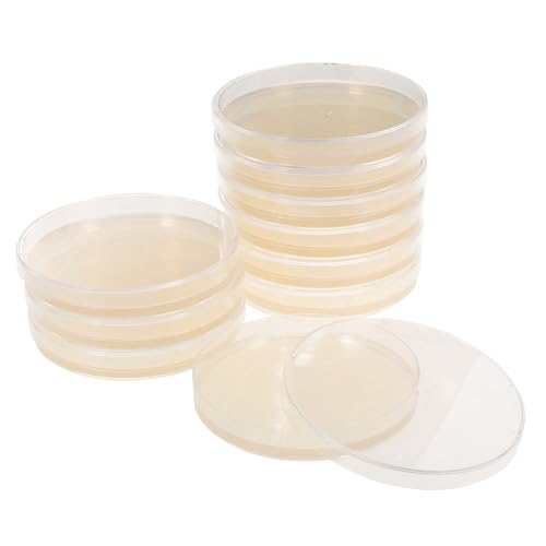 LIFKOME 10 Stück Agarplatten Nährboden Petrischalen für Wissenschaftliche Experimente Schulprojekte Mikrobielle Kulturen Kompakt Leicht Transportierbar von LIFKOME