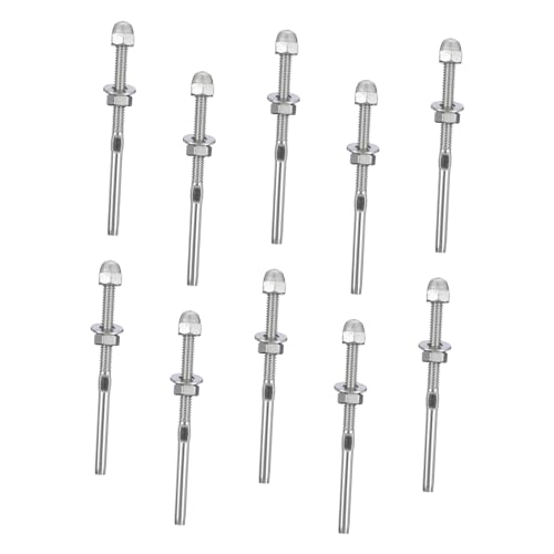 LIFKOME 10 Stück Kabelspanner Treppendeck Geländer Zubehör Für Klemmkabel Geländersystem Elektrokabel Gewindekabel Geländer Geländerpfosten Spannschloss Drahtspanner Stahlgeländer von LIFKOME