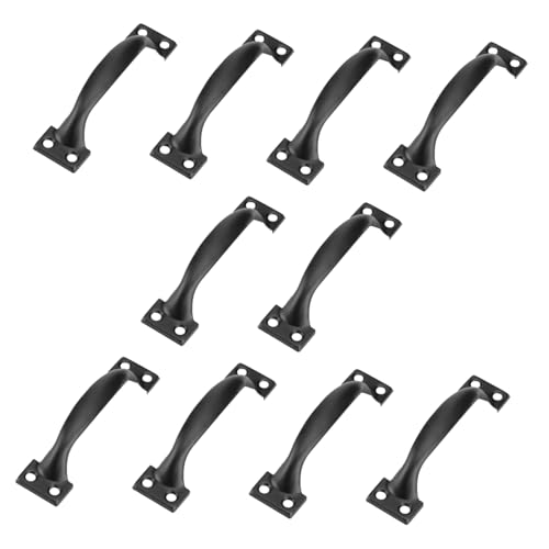LIFKOME 10 Stück Retro Stil Schwarze Schubladenknöpfe Dumpling Form Möbelgriff für Küchenschränke Kommoden und Türen von LIFKOME