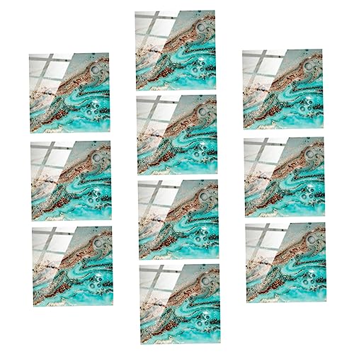 LIFKOME 10 Stück Selbstklebende Kristallfolie Fliesenaufkleber DIY Wasserdichte Wandverkleidung für Badezimmer und Küche Zufälliges Muster von LIFKOME
