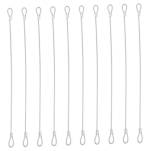 LIFKOME 10 Stück Teiliges Drahtseil mit Aluminium Presshülse Sicherheitskabel mit Schlaufe Rostfrei Schnelle Fixierung Sturzsicher Vielseitig Einsetzbar für Befestigung und LIFKOME 10 Stück Teiliges Drahtseil mit Aluminium Presshülse Sicherheitskabel mit Schlaufe Rostfrei Schnelle Fixierung Sturzsicher Vielseitig Einsetzbar für Befestigung und von LIFKOME