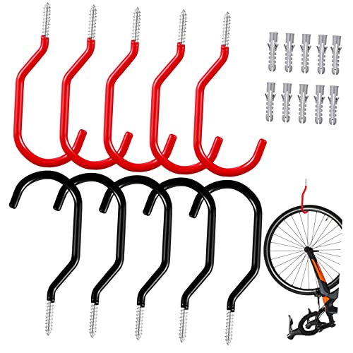 LIFKOME 10 Stück Teiliges Fahrradhaken mit Schraubbefestigung und Dübeln Robuste Decken und Wandhaken zum Kratzerfreien Aufhängen von Bikes Rollern und Werkzeugen für Garage und LIFKOME 10 Stück Teiliges Fahrradhaken mit Schraubbefestigung und Dübeln Robuste Decken und Wandhaken zum Kratzerfreien Aufhängen von Bikes Rollern und Werkzeugen für Garage und von LIFKOME