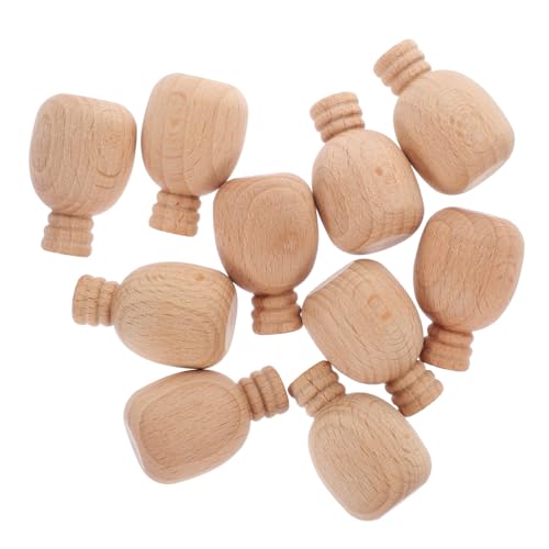LIFKOME 10 Stück Teiliges Holz Mini weinflaschen Rohlinge zum Bemalen Glatte Oberfläche DIY Dekoration Originelles Basteln Handwerklich Glatt Verarbeitet Fördert Fantasie und von LIFKOME