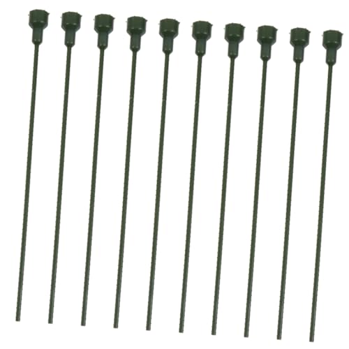 LIFKOME 10 Stück Teiliges Kunststoff Blumen Wasserröhrchen Grün Flexibel Langlebig PVC für Künstliche Blumenstiele DIY Floristikarrangements Gartendekoration von LIFKOME