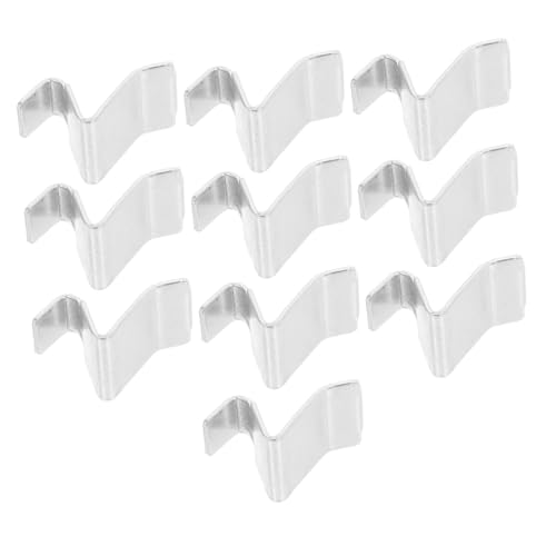 LIFKOME 10 Stück Teiliges Metall Regalträger U förmig für Büroschränke Langlebige Eisen Clips zur Regalhalterung Einfache Montage Minimalistisches Design für Ordentliche Aktenablage von LIFKOME