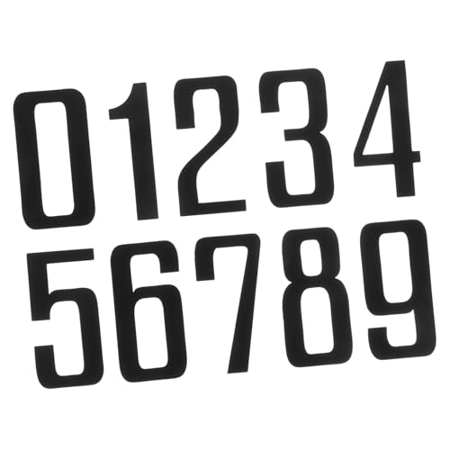 LIFKOME 10 Stück Teiliges Metall hausnummernschild Selbstklebend Modernes Edelstahl design Langlebig und Kratzfest Geeignet für Tür Briefkasten Garten und Büro Einfache Montage von LIFKOME
