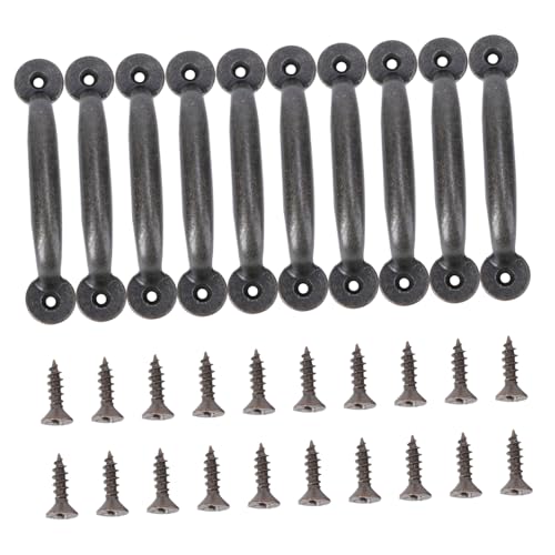 LIFKOME 10 Stück Teiliges Retro Möbelgriffe aus Solidem Zinklegierungs material mit Zwei Löchern und Schrauben Rostfrei und Kratzfest Geeignet für Küchenschränke Kommoden und Möbel von LIFKOME