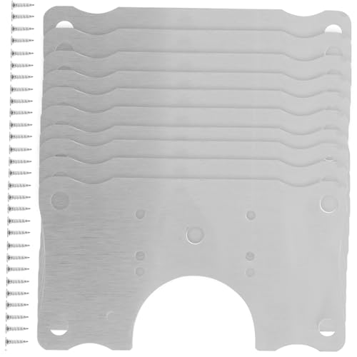 LIFKOME 10 Stück Teiliges Scharnier Reparaturplatten aus Edelstahl Robuste Reparaturhalterungen mit Schrauben für Küchenschränke Möbel Vielseitig Einsetzbar Einfach zu Montieren Langlebig von LIFKOME