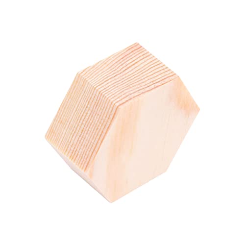 LIFKOME 10 Stück Teiliges Sechseckige Massivholzplatten aus Hochwertigem Kiefernholz DIY Bastelholz für Kunstprojekte Bemalbare Holzbausteine Vielseitig Einsetzbar von LIFKOME