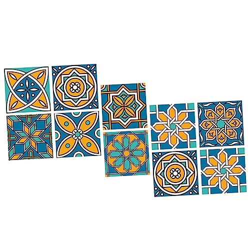 LIFKOME 10 Stück Teiliges Selbstklebende Fliesenaufkleber im Mediterranen Stil für Wand und Bodenverkleidung und Abnehmbar für Küche und Badezimmer von LIFKOME