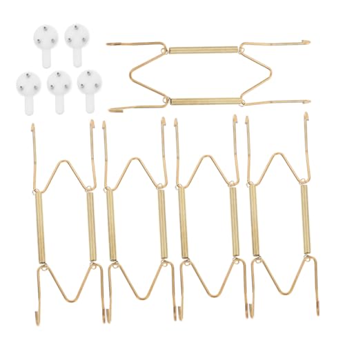 LIFKOME 10 Stück Teiliges Unsichtbare Tellerhalter aus Stahl mit Klassischer Farbveredelung Inklusive Wandmontierbarer Rückstandsfreier Nägel Stabile Wandaufhänger für Dekorative Teller von LIFKOME