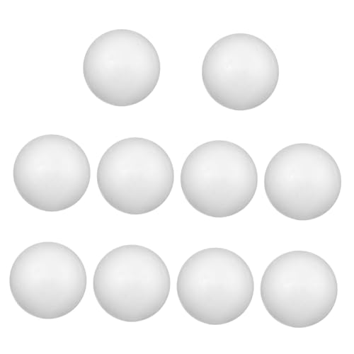 LIFKOME 10 Stück Teiliges Weiße Polystyrol Kugeln Stabile Bastelkugeln für Weihnachtsbaumdekoration DIY Handwerksprojekte Vielseitig Bemalbar und Dekorativ von LIFKOME
